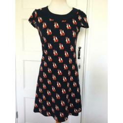 Lola & Liza retro jurk * met bijpassend vest * vosjes * S