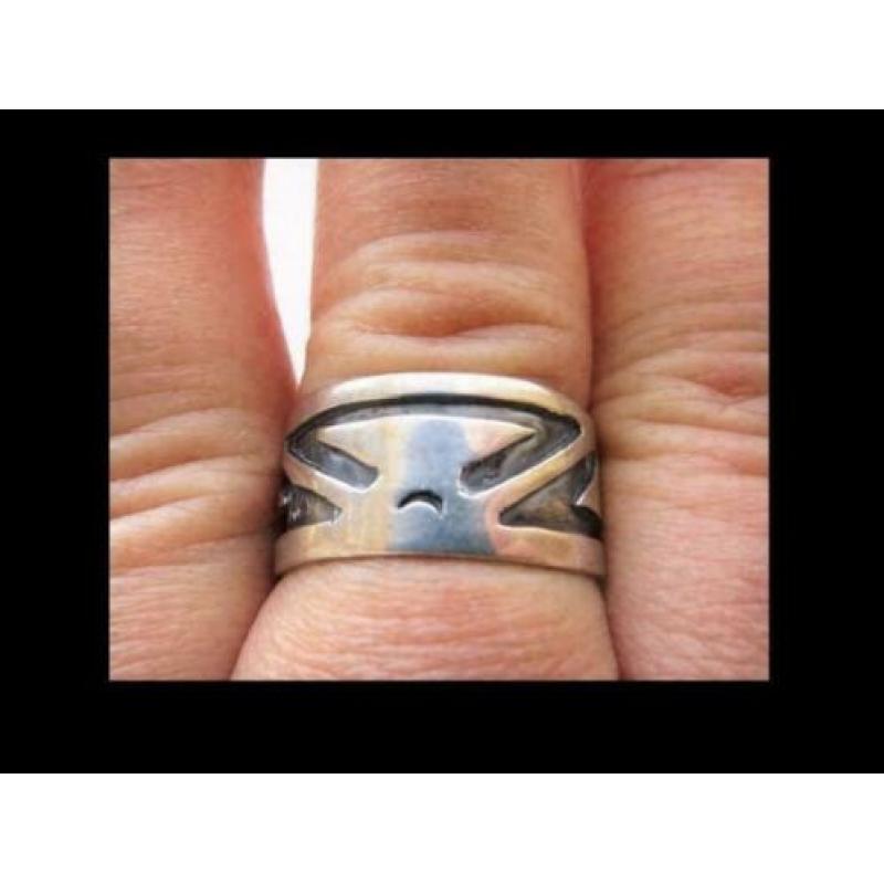 Bijzonder Mexicaanse Zilveren Ring voor Man of Vrouw!