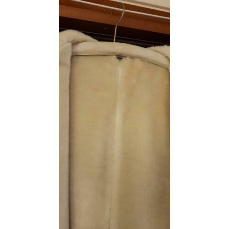 Lederen Suède creme witte jas NIEUW mt 46