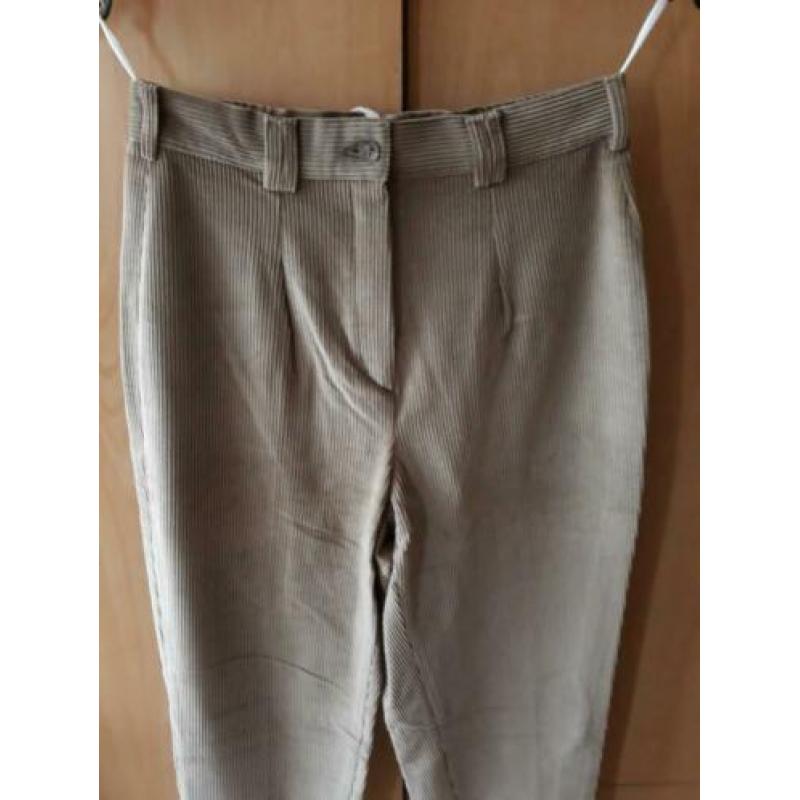 Nieuwe Bruin/Beige ribcorderoy broek - mt 36