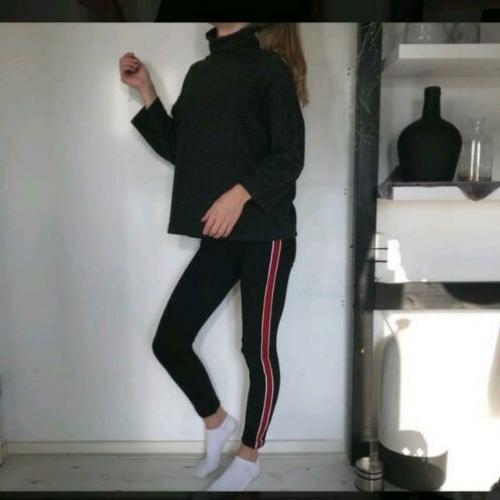 Stradivarius trui grijs met col maat S