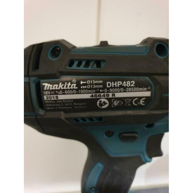 Makita klopboorschroef machine dhp482 met 3ah accu