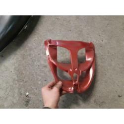 Aprilia SR 50 voorkap gril custom rood NIEUW STAAT grill kap