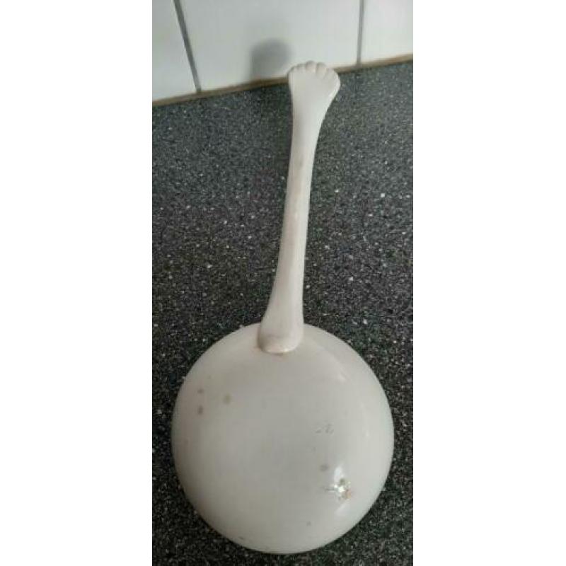 Antieke soeplepel PR 1 27 BROCANT porselein
