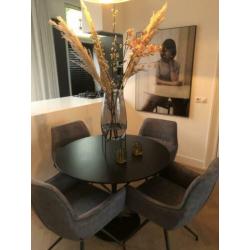 Eettafel zwart Saarinen Knoll (diameter 100 cm)