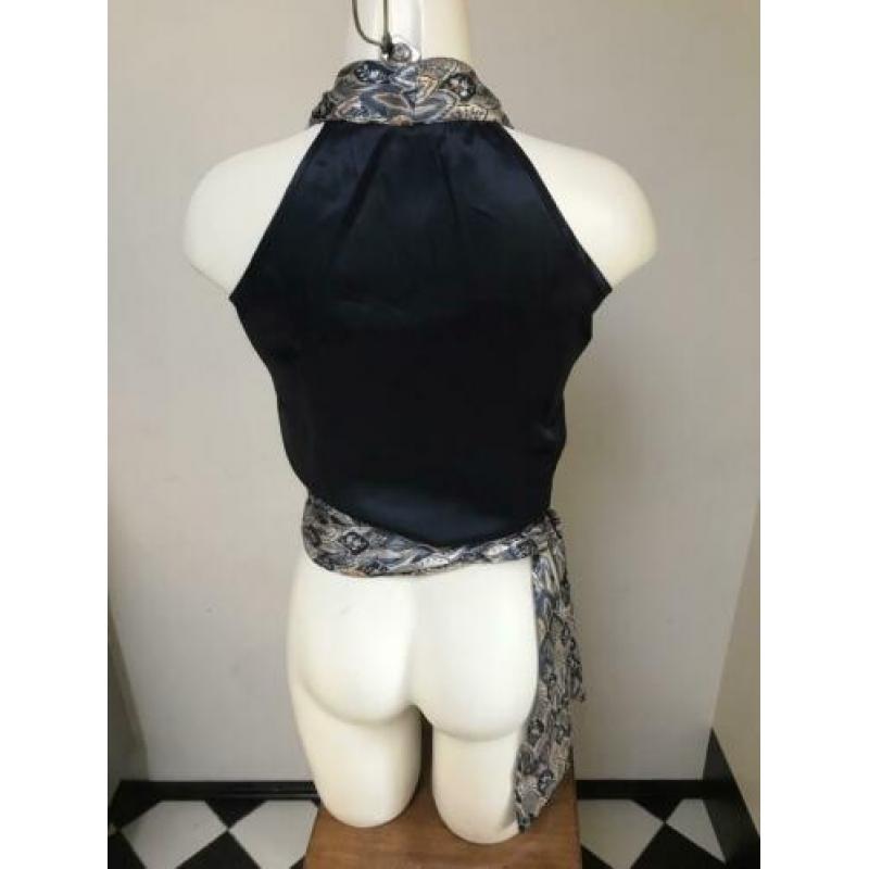 Steps overslag top satijn blauw 38