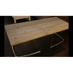 Salontafel steigerhout/metaal