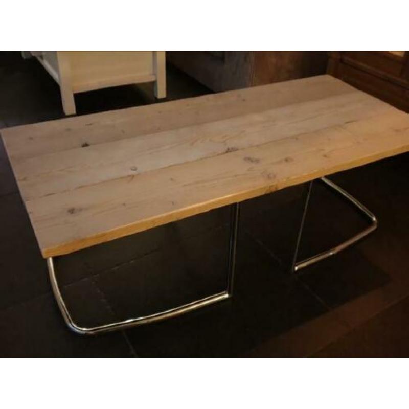 Salontafel steigerhout/metaal
