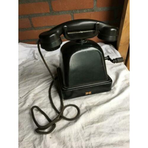 Telefoon, bakeliet, zwart