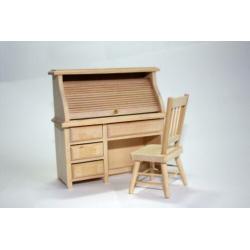 Poppenhuis Bureau (secretair) met stoel