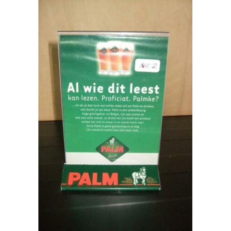 Palm bier tafelstandaard (nr.1 en Nr.2)