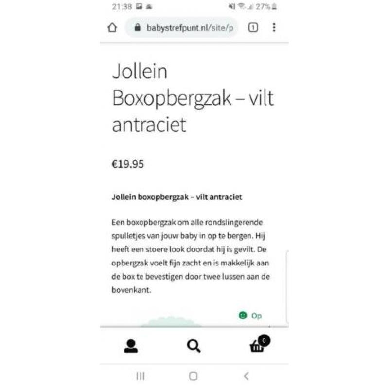 Boxzak van Jollein. - Baby stuff.
