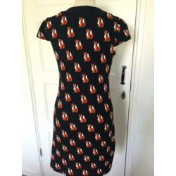 Lola & Liza retro jurk * met bijpassend vest * vosjes * S