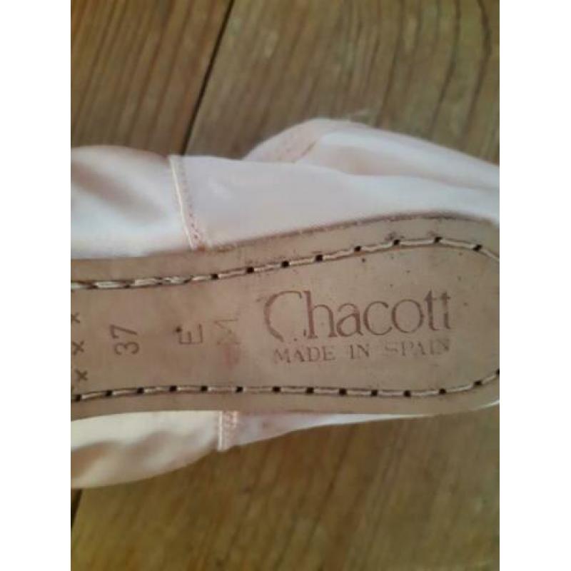 Roze satijnen spitzen mt 37 coppelia chacott