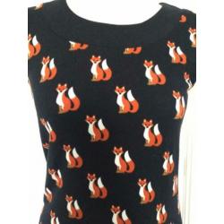 Lola & Liza retro jurk * met bijpassend vest * vosjes * S