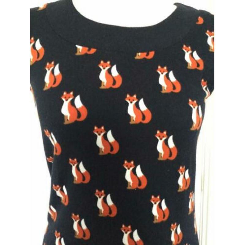 Lola & Liza retro jurk * met bijpassend vest * vosjes * S
