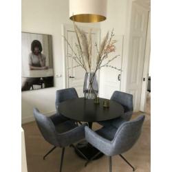 Eettafel zwart Saarinen Knoll (diameter 100 cm)