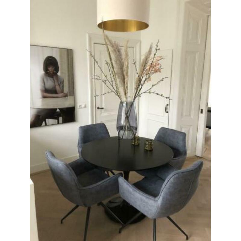 Eettafel zwart Saarinen Knoll (diameter 100 cm)