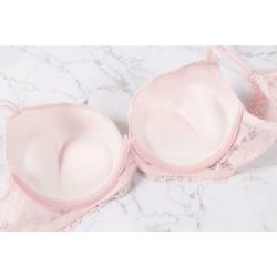 Roze BH en slip (sexy lingerie setje kanten broekje cup A B)