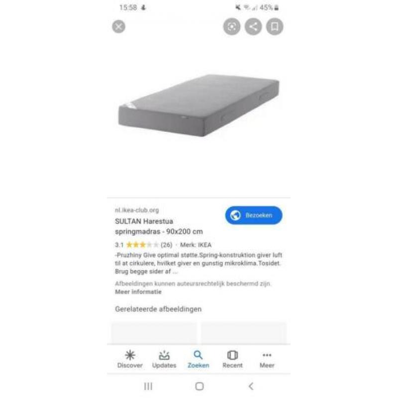 Bed met matras
