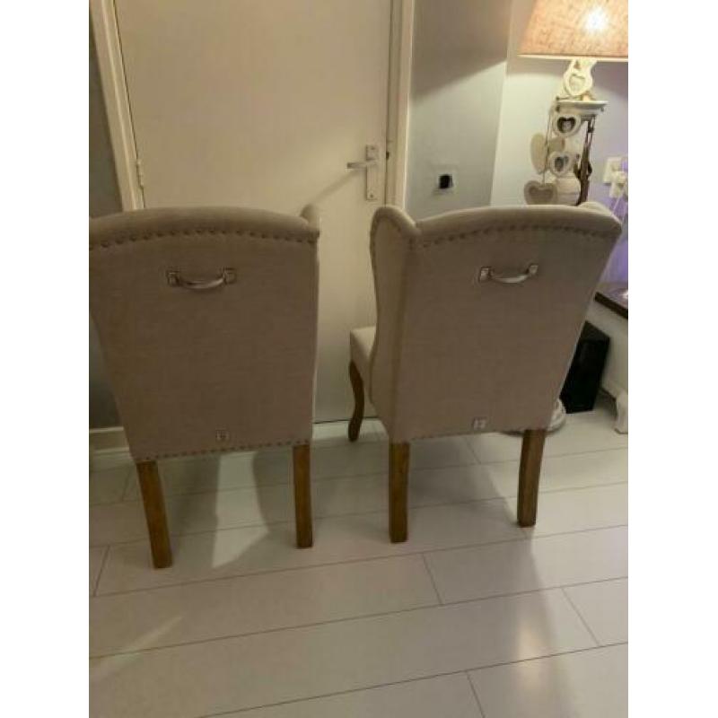 Rivièra Maison Eetkamerstoel Keith II Linen, kleur Flax