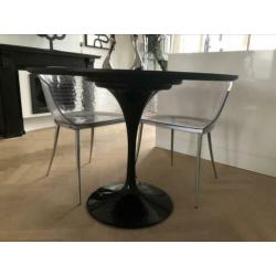 Eettafel zwart Saarinen Knoll (diameter 100 cm)