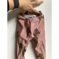 Mini Rodini broekje roze met paardjes mt 68/74
