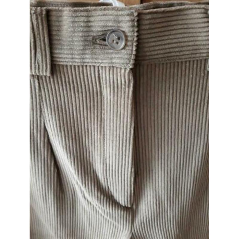 Nieuwe Bruin/Beige ribcorderoy broek - mt 36