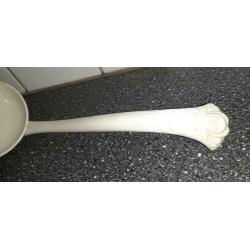 Antieke soeplepel PR 1 27 BROCANT porselein