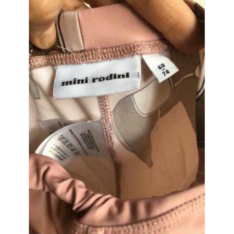 Mini Rodini broekje roze met paardjes mt 68/74