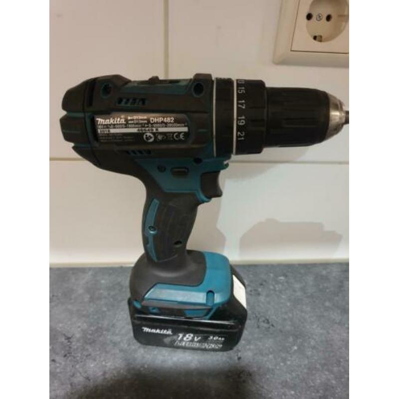 Makita klopboorschroef machine dhp482 met 3ah accu