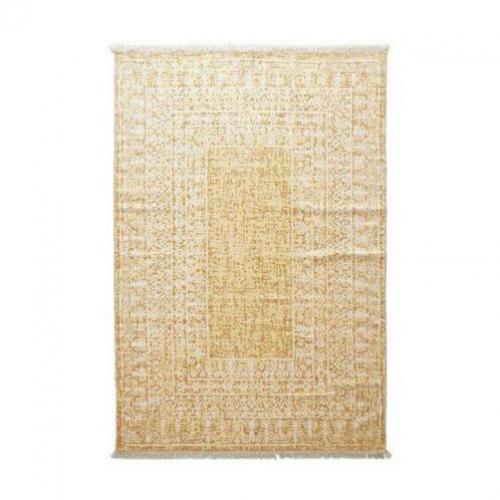 Vloerkleed (230x160 cm) okergeel/wit van € 77.50 NU € 45
