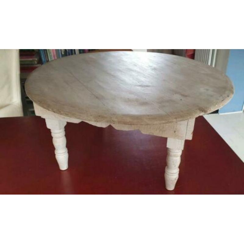 Brocante sober klein houten antiek Deens tafeltje