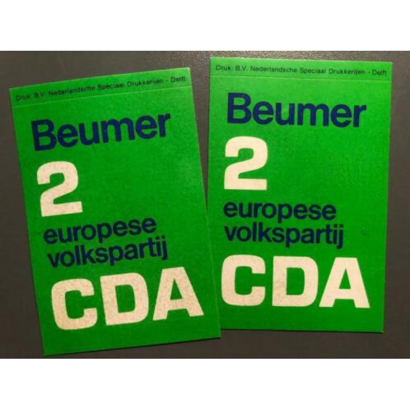 Diverse politiek stickers 20e eeuw