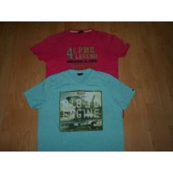 2x Pall Mall PME Legend T-shirts maat L (RB)