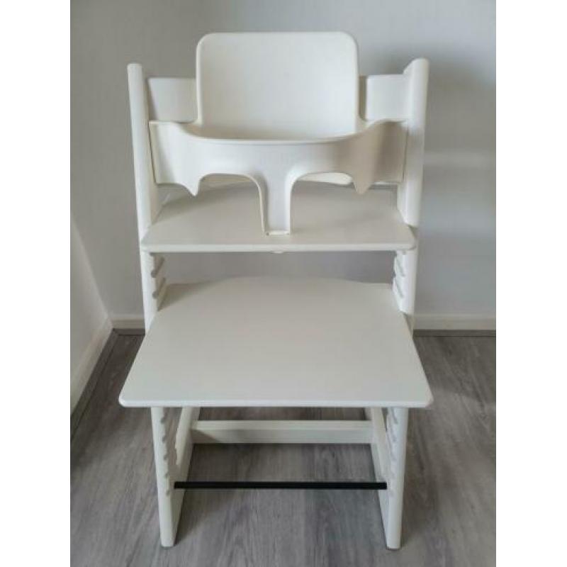 Stokke Tripp Trapp wit met babyset, newbornset, NIEUWE! hoes