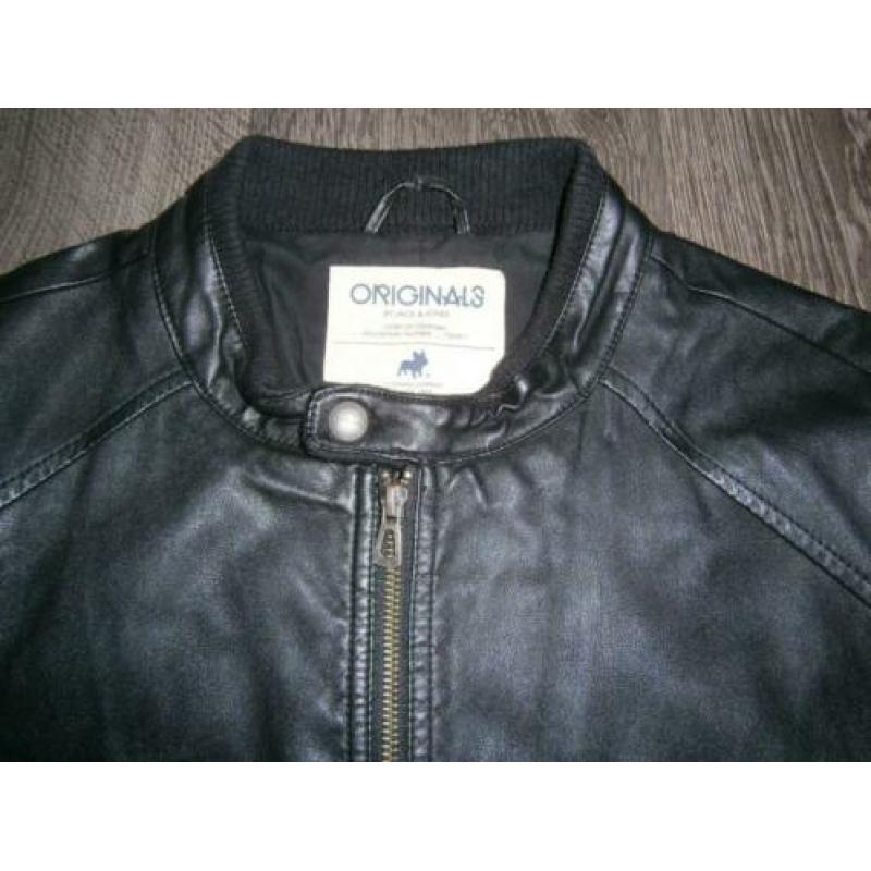 leatherlook Jas Jack & Jones - M jusa17