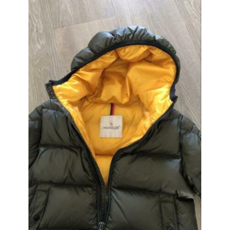 Moncler jongens jas groen geel maat 152 12