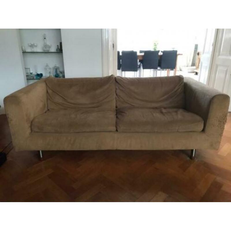 2 zitbanken alcantara:ophalen in Bussum, d 88 x l 190 x h 66