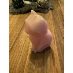 Pyropet kaars skelet kat roze nieuw