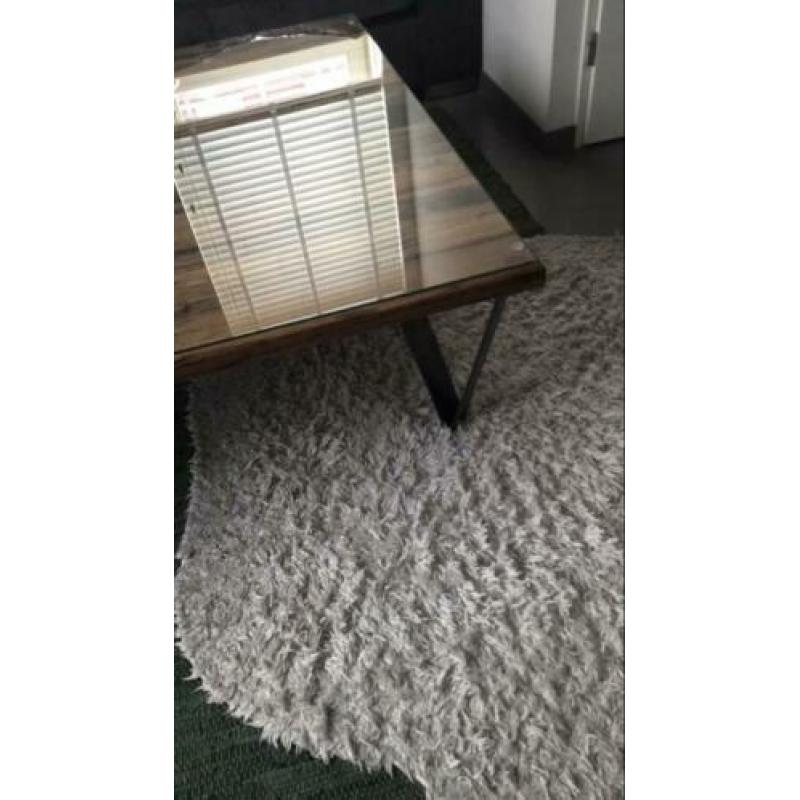 Uniek salontafel van spoorweghout