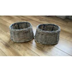 2 rieten rotan lampenkappen lampenkap riviera 32 x 22 x 18