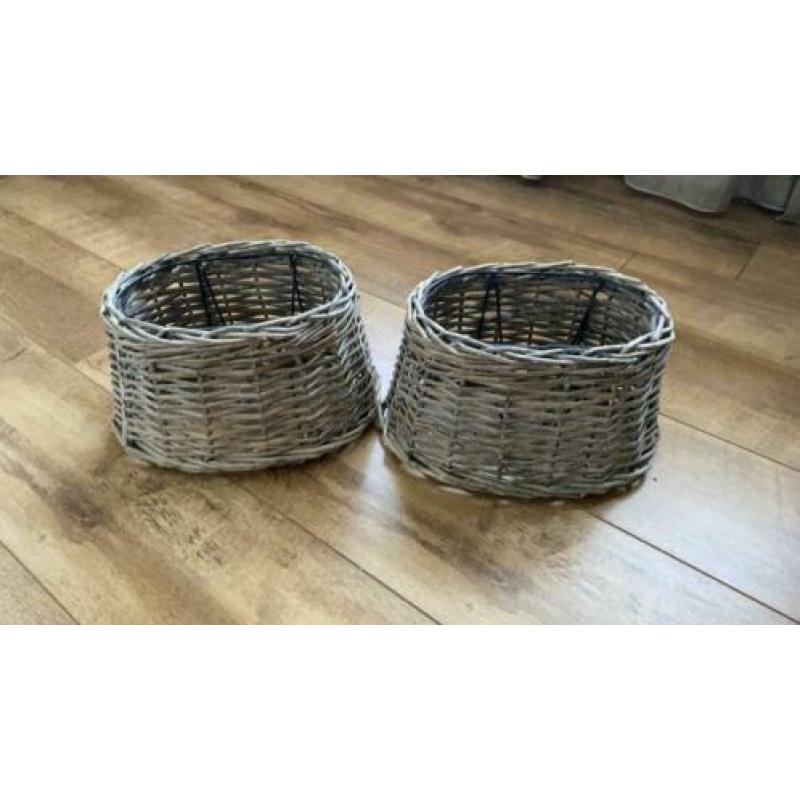 2 rieten rotan lampenkappen lampenkap riviera 32 x 22 x 18