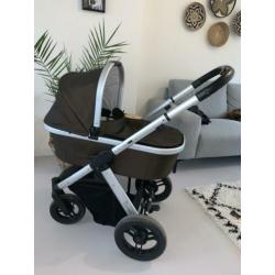Mutsy transit kinderwagen (incl reiswieg voetenzak adapters)
