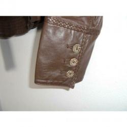 D4A Class Roberto Cavalli leren jas bruin mooi soort vlechtM