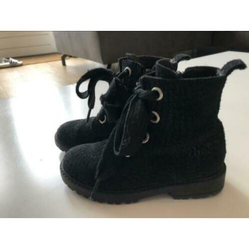 Kinderschoenen zwart leer Clic! Maat 25