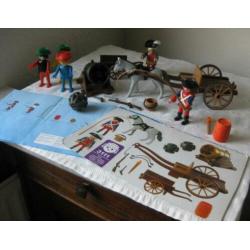 Playmobil 3111 Paardenwagen met kanon en 3 Figuren extra