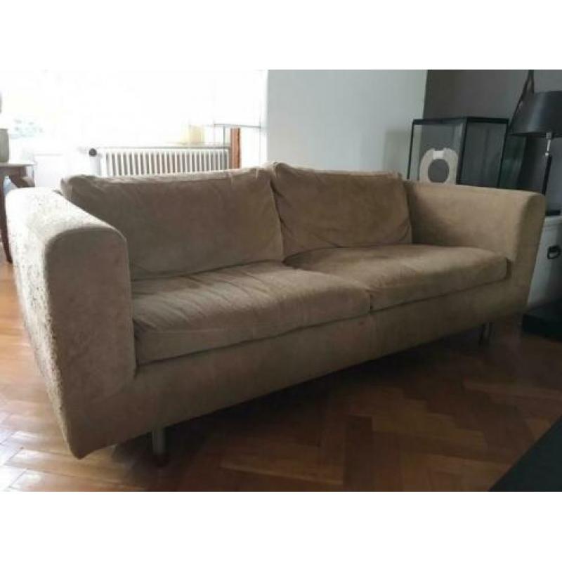 2 zitbanken alcantara:ophalen in Bussum, d 88 x l 190 x h 66