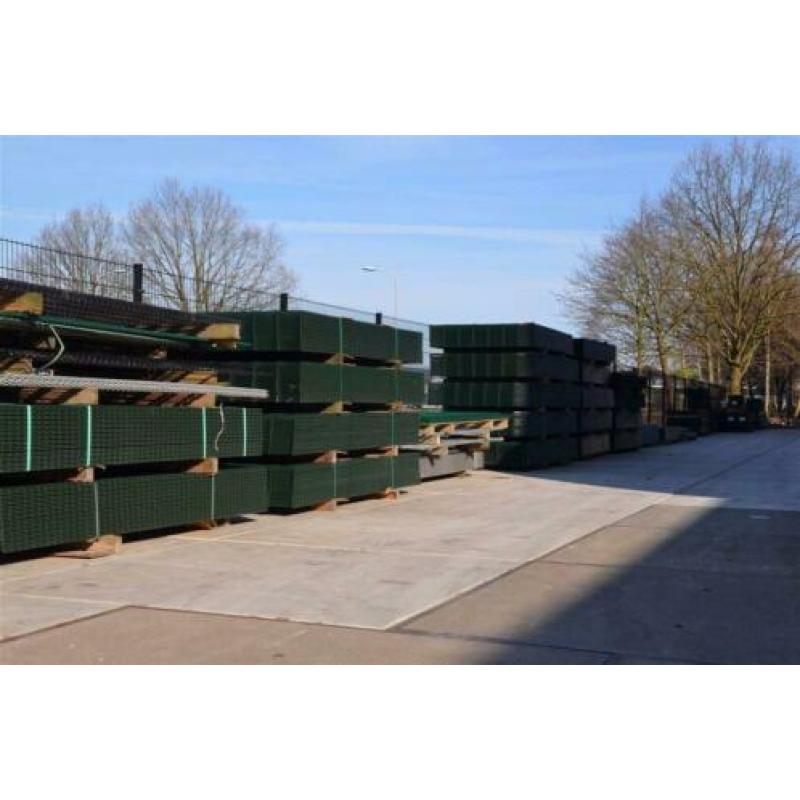 Compleet pakket: 30m1 Dubbelstaafsmat 8x6x8 160cm RAL 6009
