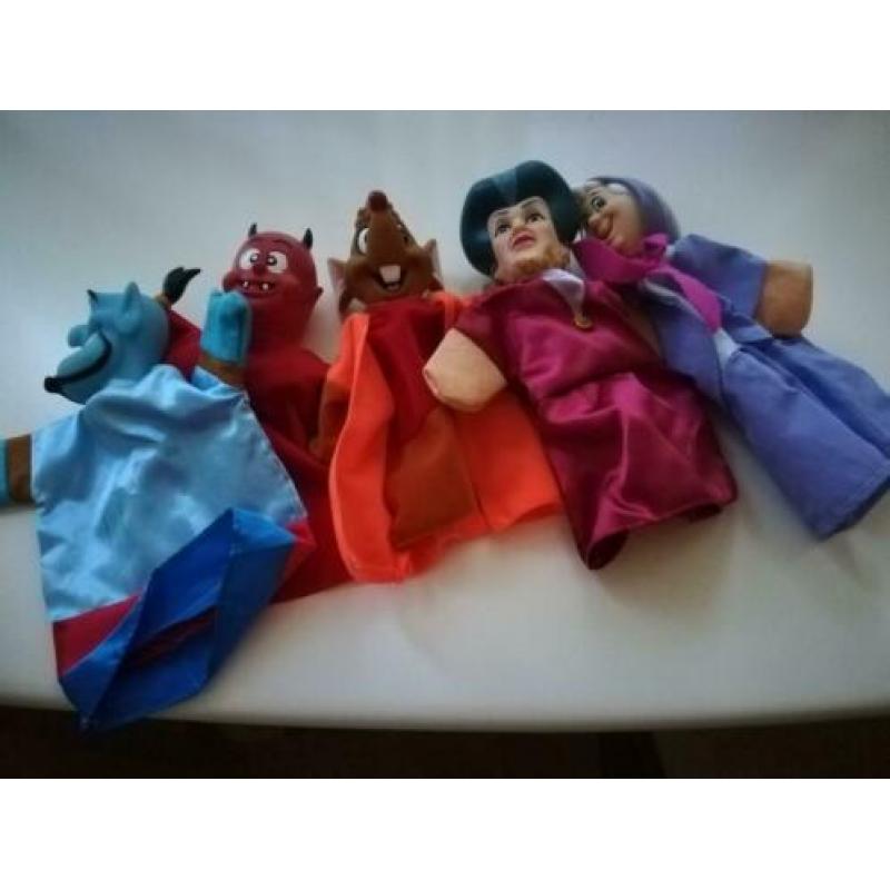 Poppenkast poppen Aladin etc. 12 stuks